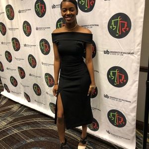 Black off the shoulder dress